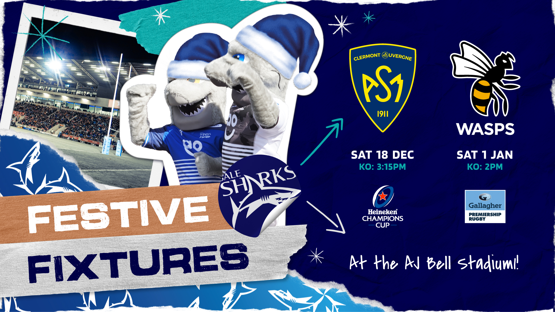 Sale Sharks Christmas Cracker Fixtures Sale Sharks